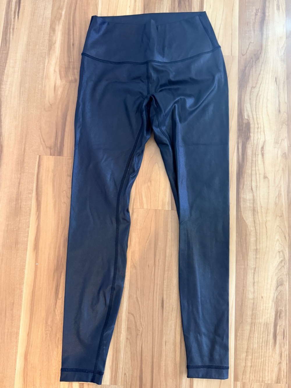 lululemon athletica Black Faux Leather-Look Leggings